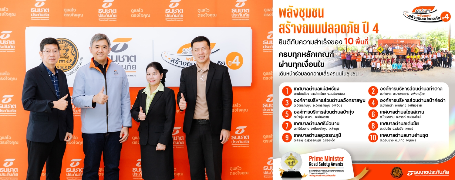 ธนชาตประกันภัย ประกาศผล 10 พื้นที่     