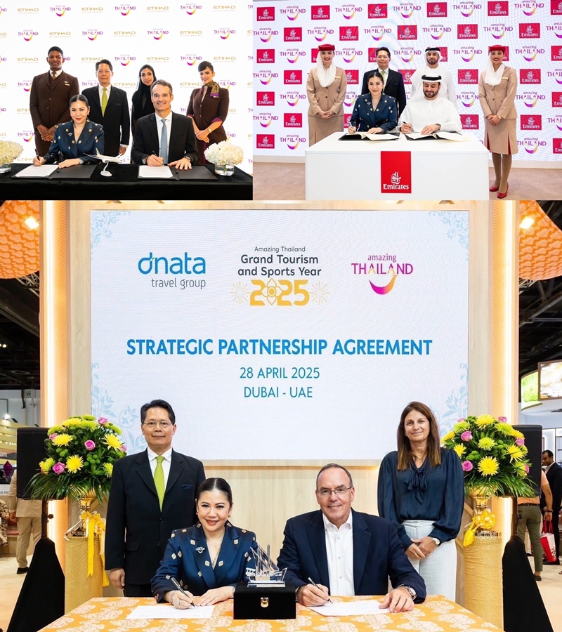 ททท. ลงนามความร่วมมือ 2 พันธมิตรสายการบินระดับโลก "Etihad-Emirates"     